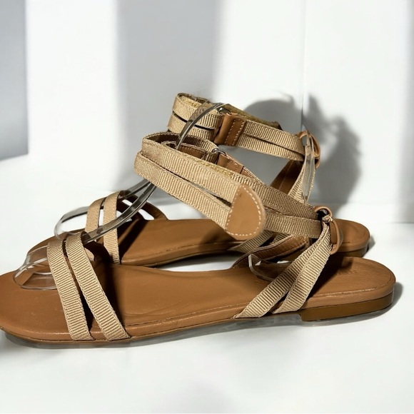 🌻NEW Rebecca Allen The Women's Flat Two Strap Sandals Size 9 - Picture 2 of 11